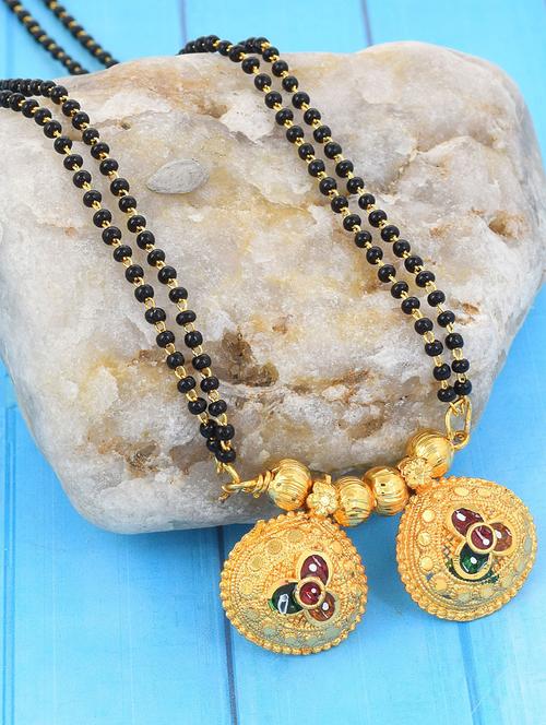 gold plated mangalsutra - 18637491 - Very Small Image - 1