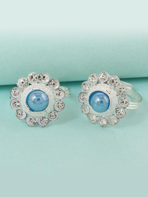 silver plated toe ring - 18637603 - Very Small Image - 1
