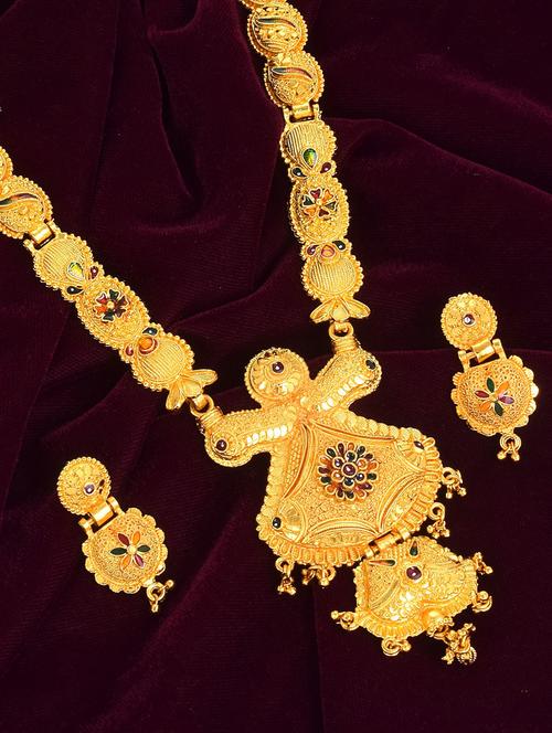 gold plated necklaces and earring set - 18637733 - Very Small Image - 1