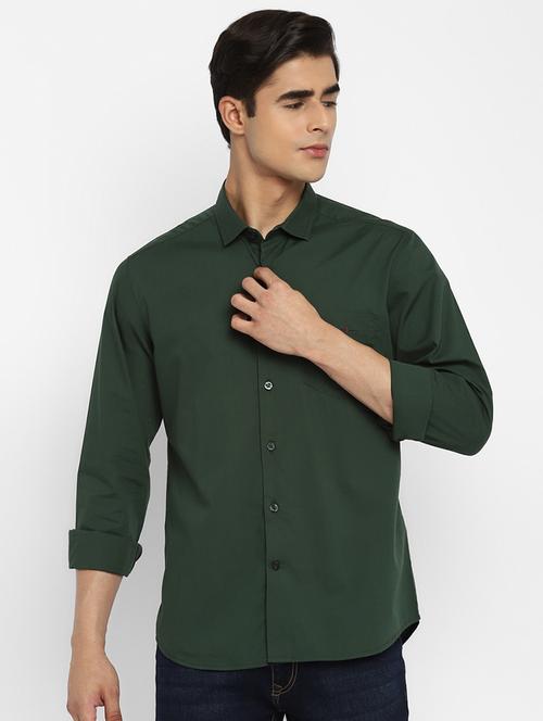 mens solid casual shirt - 18639246 - Very Small Image - 1