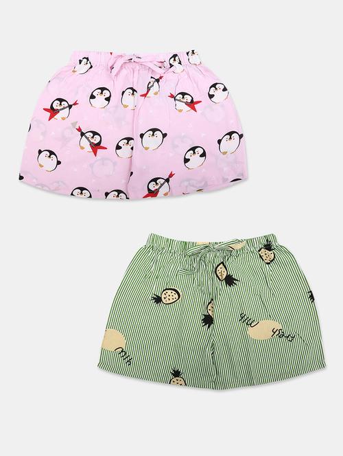 girls pack of 2 printed shorts - 18639265 - Very Small Image - 1