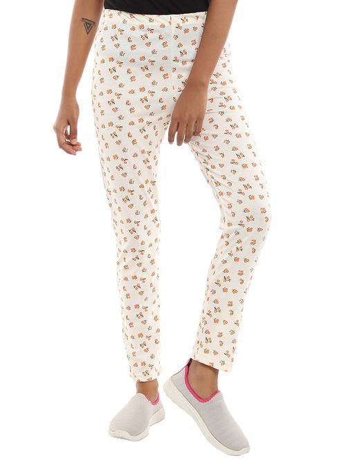 printed mid rise full length pajama - 18640262 - Very Small Image - 1