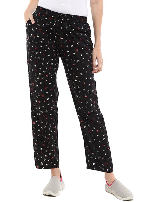 printed mid rise full length pajama - 18640264 - Very Small Image - 1