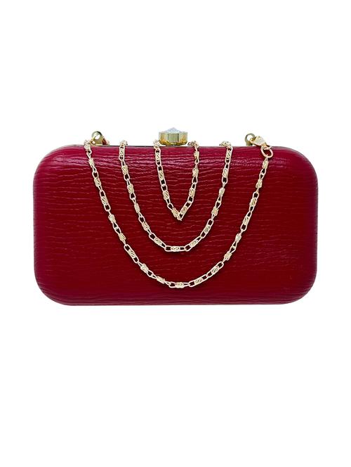 maroon silicone ethnic clutch - 18640703 - Very Small Image - 1