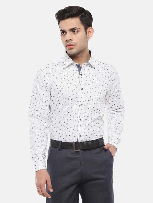 mens micro print formal shirt - 18640961 - Very Small Image - 1