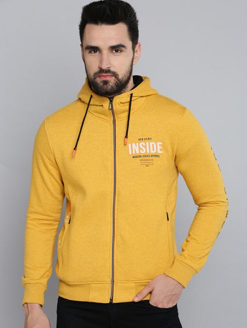 yellow printed casual jacket - 18641684 - Very Small Image - 1