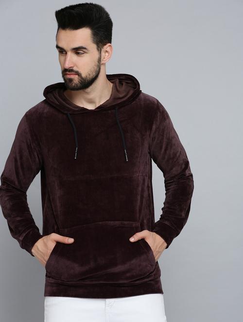 hooded neck solid sweatshirt - 18641713 - Very Small Image - 1