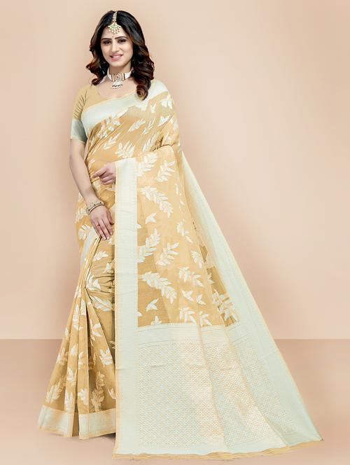ethnic motifs woven saree - 18642652 - Very Small Image - 1