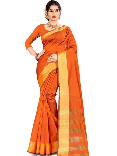 self design woven saree with blouse - 18642852 - Very Small Image - 1