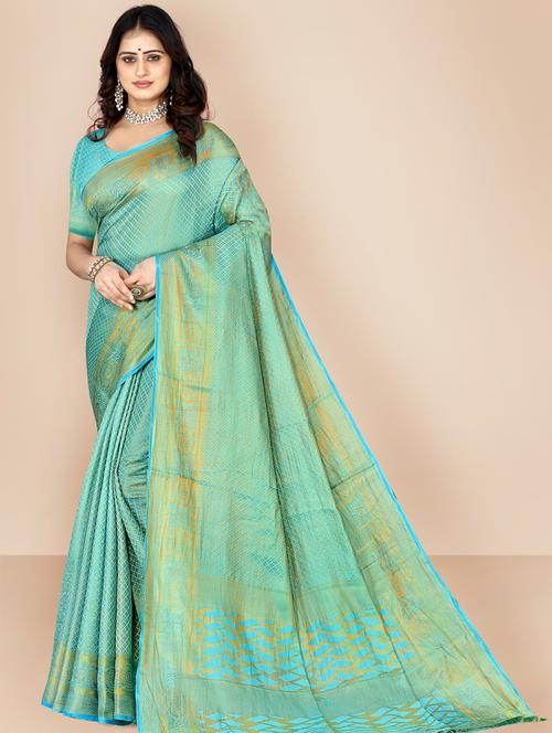 women's banarasi saree with blouse - 18643191 - Very Small Image - 1