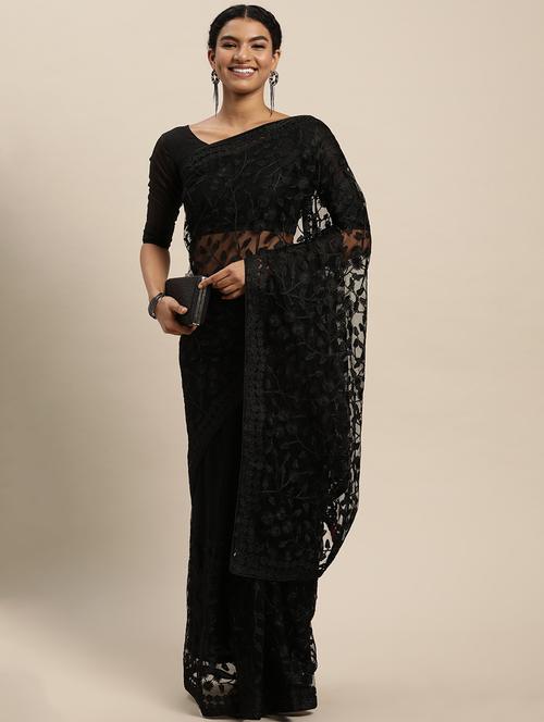 embroidered charming fancy saree with blouse - 18643222 - Very Small Image - 1