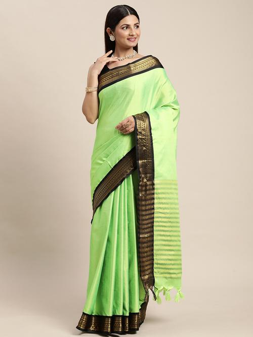 jacquard work kanjivaram saree with blouse - 18643978 - Very Small Image - 1
