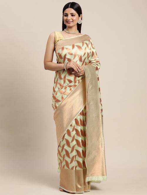 jacquard work kanjivaram saree with blouse - 18643991 - Very Small Image - 1