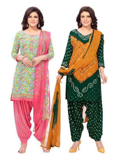 pack of 2 printed unstitched suit combo - 18644062 - Very Small Image - 1
