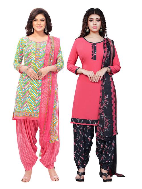 pack of 2 printed unstitched suit combo - 18644076 - Very Small Image - 1
