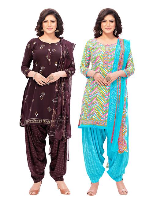 pack of 2 printed unstitched suit combo - 18644115 - Very Small Image - 1