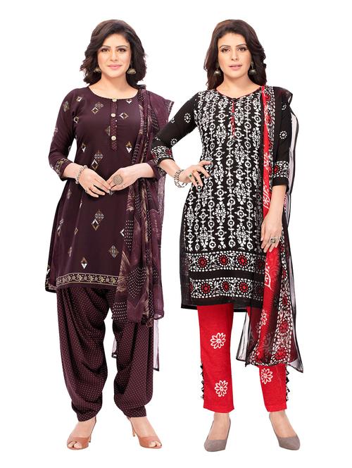 pack of 2 printed unstitched suit combo - 18644124 - Very Small Image - 1