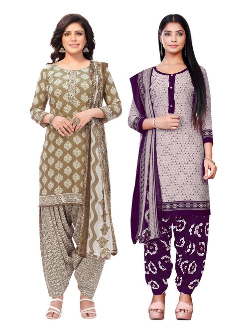 pack of 2 printed unstitched suit combo - 18644161 - Very Small Image - 1