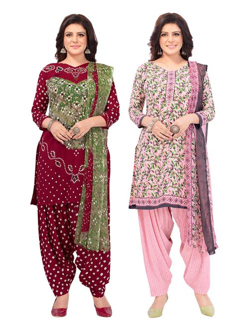 pack of 2 printed unstitched suit combo - 18644266 - Very Small Image - 1