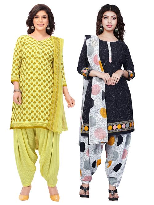 pack of 2 printed unstitched suit combo - 18644348 - Very Small Image - 1