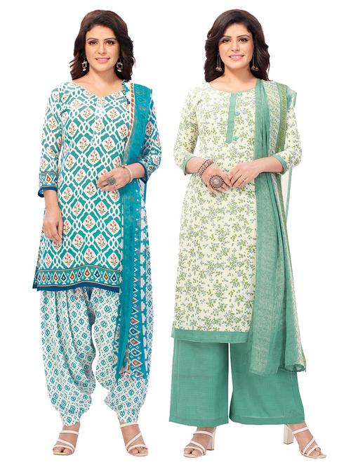 pack of 2 printed unstitched suit combo - 18644421 - Very Small Image - 1
