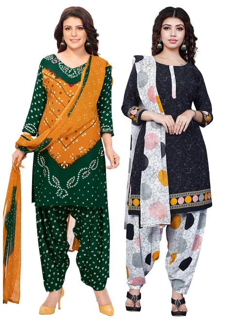 pack of 2 printed unstitched suit combo - 18644482 - Very Small Image - 1