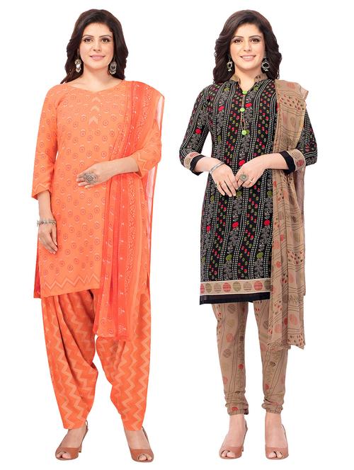 pack of 2 printed unstitched suit combo - 18644586 - Very Small Image - 1