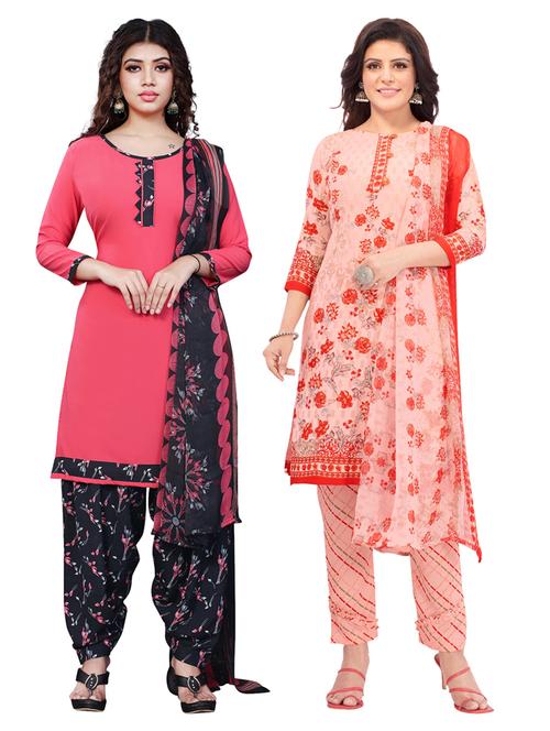 pack of 2 printed unstitched suit combo - 18644835 - Very Small Image - 1