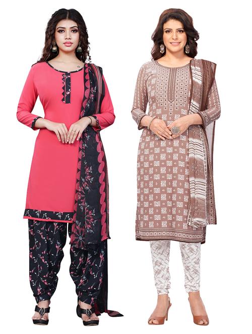 pack of 2 printed unstitched suit combo - 18644841 - Very Small Image - 1