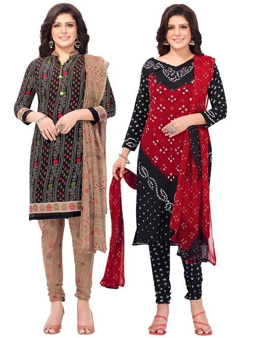 pack of 2 printed unstitched suit combo - 18644983 - Very Small Image - 1