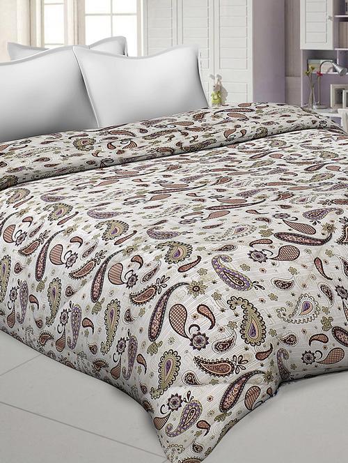 paisley creamish pink double bed comforter - 18645476 - Very Small Image - 1