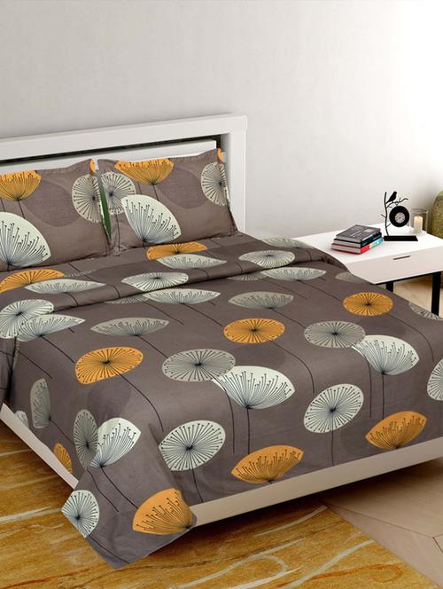 jaipur fabric round tree super-soft double bedsheet with 2 pillow covers - 18645524 - Very Small Image - 1