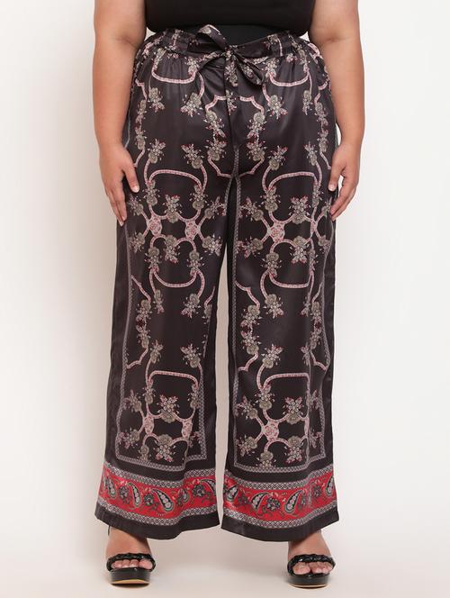 black printed plus trouser - 18645824 - Very Small Image - 1
