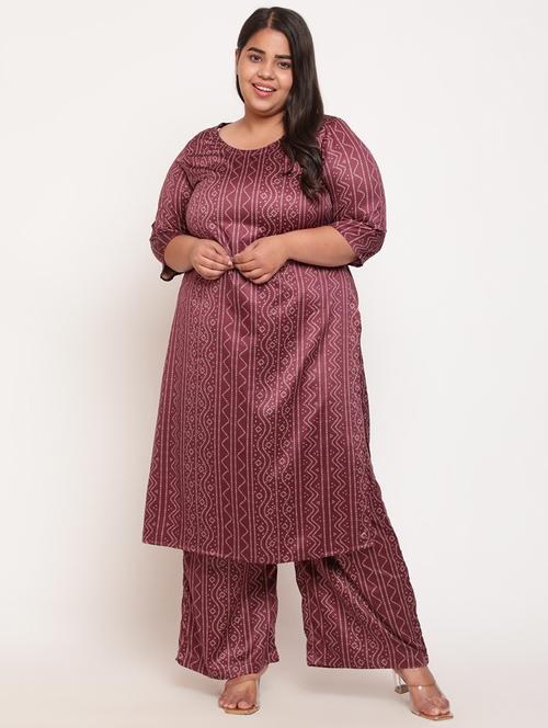 printed straight plus size kurti - 18645842 - Very Small Image - 1