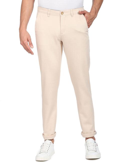 light pink mid rise solid casual trouser - 18646180 - Very Small Image - 1