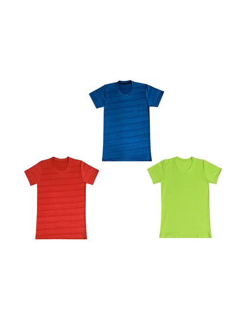 boys pack of 3 solid t shirt - 18646755 - Very Small Image - 1