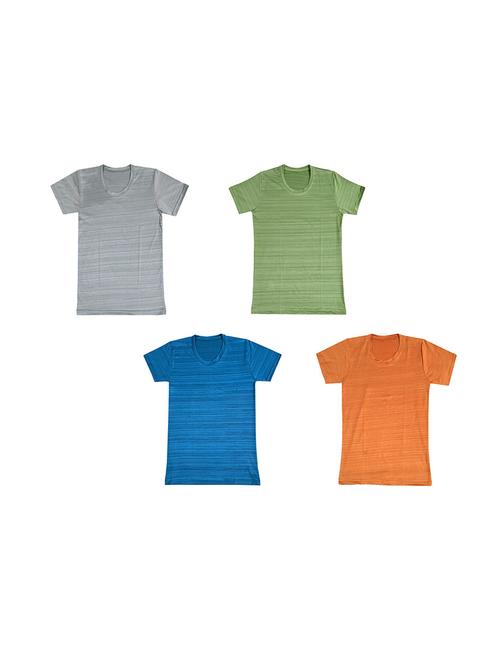 boys pack of 4 solid t shirt - 18646757 - Very Small Image - 1