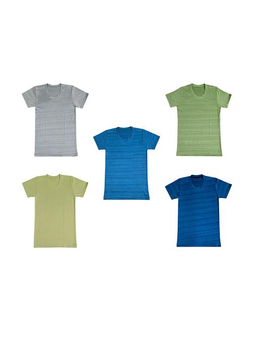 boys pack of 5 solid t shirt - 18646791 - Very Small Image - 1