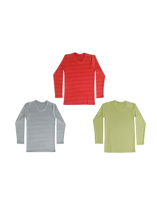 boys pack of 3 solid t-shirt - 18646917 - Very Small Image - 1