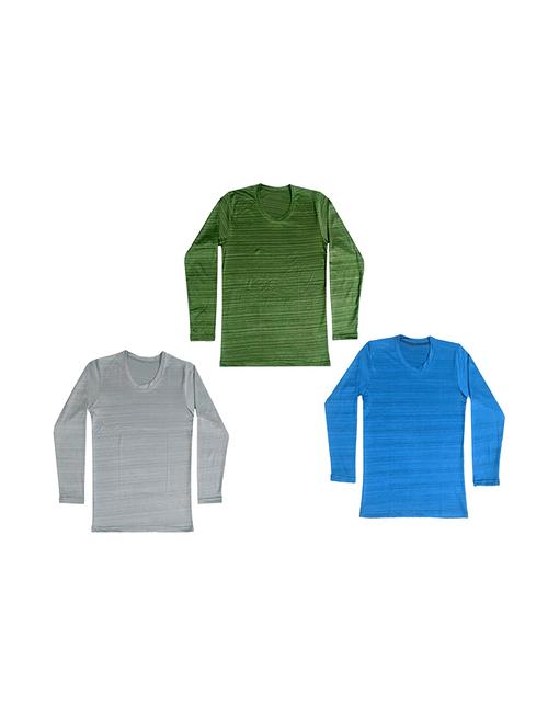 boys pack of 3 solid t-shirt - 18646922 - Very Small Image - 1