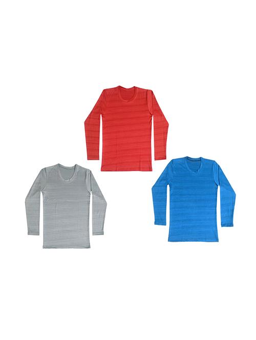 boys pack of 3 solid t-shirt - 18646924 - Very Small Image - 1