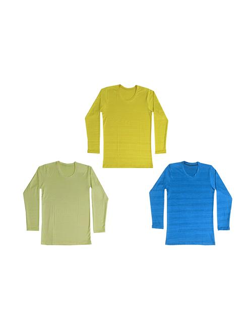 boys pack of 3 solid t-shirt - 18646928 - Very Small Image - 1