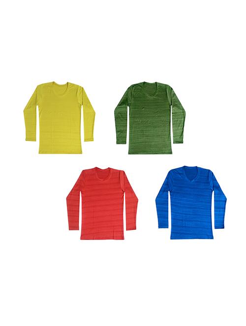 boys pack of 4 solid t-shirt - 18646982 - Very Small Image - 1