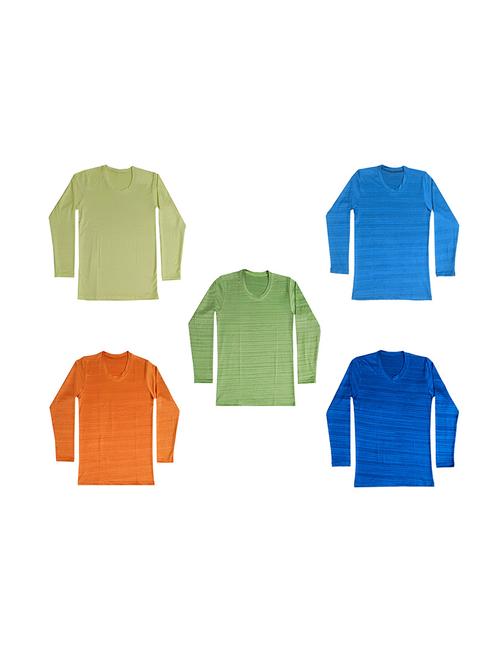 boys pack of 5 solid t-shirt - 18646995 - Very Small Image - 1
