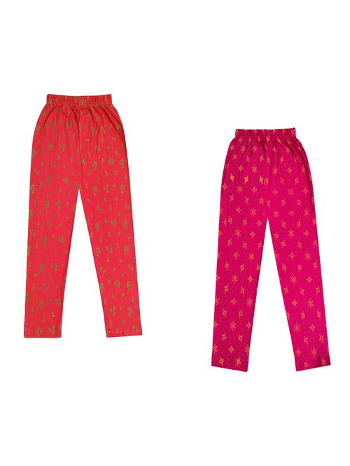 girls pack of 2 printed legging - 18647046 - Very Small Image - 1