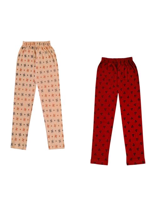 girls pack of 2 printed legging - 18647059 - Very Small Image - 1