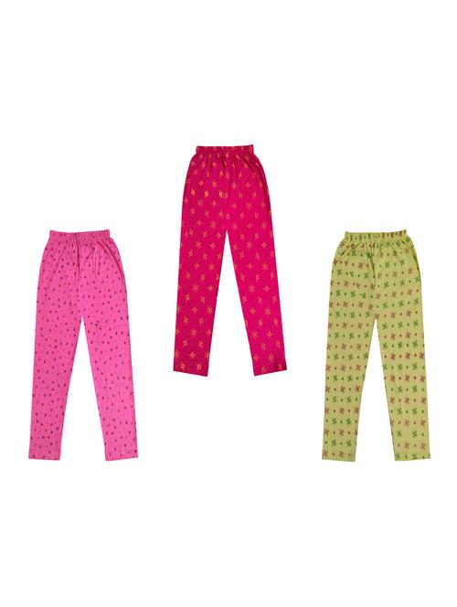 girls pack of 3 printed leggings - 18647103 - Very Small Image - 1