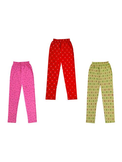 girls pack of 3 printed leggings - 18647105 - Very Small Image - 1