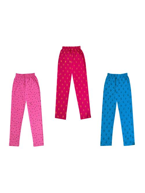 girls pack of 3 printed leggings - 18647114 - Very Small Image - 1