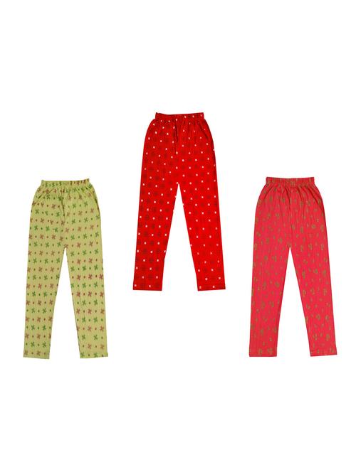 girls pack of 3 printed leggings - 18647136 - Very Small Image - 1